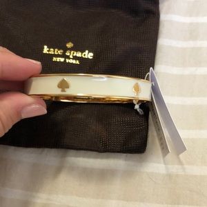 kate spade Jewelry - NWT Kate Spade white and gold spade bangle kate spade Jewelry - NWT Kate Spade white and gold spade bangle